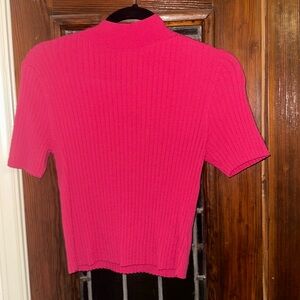 Pink mock turtle neck